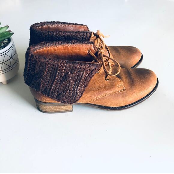 Sbicca 'Marymoor' Women's SZ 7 Ankle Boot Vintage Collection Fold Over Sweater - Picture 6 of 8